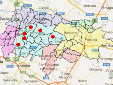 structural analysis of private buildings in Modena province damaged by earthquake