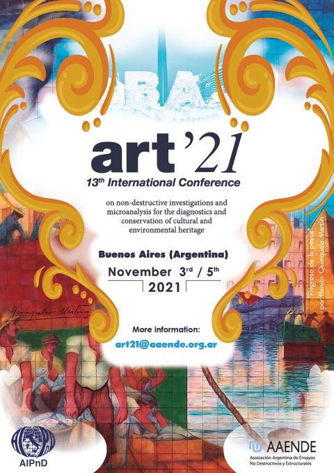 ART’21 – 13th International Conference on non-destructive investigation and microanalysis for the diagnostics and conservations of cultural and environmental heritage ART’21 – 13th International Conference on non-destructive investigation and microanalysis for the diagnostics and conservations of cultural and environmental heritage