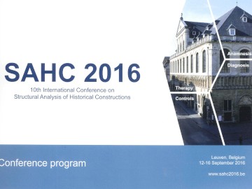 Convegno SAHC2016 a Leuven (BE)
