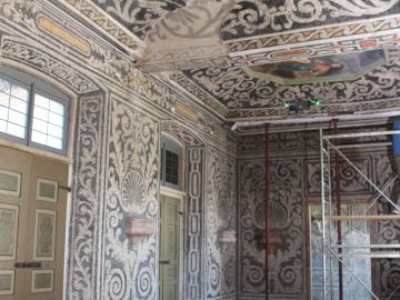RESTAURO E ANALISI DEL SOFFITTO LIGNEO DELLA SALA &ldquo;A&rdquo; O &ldquo;GALARIETTA FATA A MOSAICHO&rdquo; DEL NINFEO DI PALAZZO ARESE BORROMEO DI CESANO MADERNO (MB)