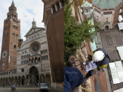 Torrazzo di Cremona - Ispezione visiva delle facciate mediante posizionamento in fune Torrazzo di Cremona - Ispezione visiva delle facciate mediante posizionamento in fune