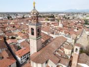 CHIESA DI S. AGATA  A MARTINENGO   VISTA AEREA
