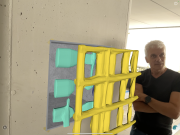 Proiezione dell&rsquo;immagine 3D dell&rsquo;armatura di un pilastro in cemento armato
