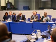 Il tavolo dei relatori a Vienna in occasione di un site event della 62^ conferenza generale dell’IAEA Il tavolo dei relatori a Vienna in occasione di un site event della 62^ conferenza generale dell’IAEA