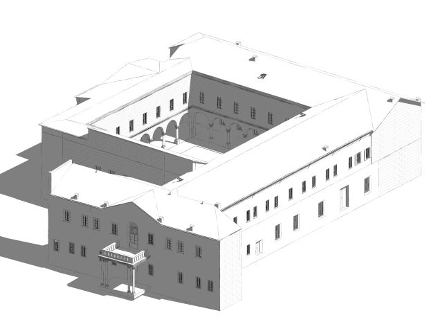 Il modello BIM del chiostro dei secolari