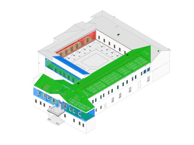 Modello BIM   evidenziazione delle lavorazioni inserite durante i primi 3 SAL