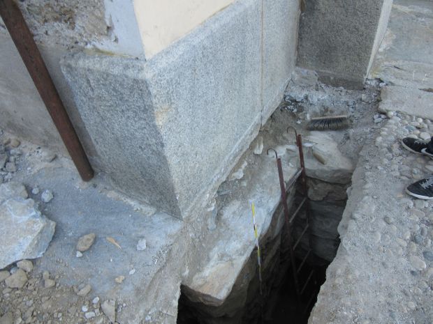 Sondaggio esplorativo effettuato in corrispondenza delle fondazioni