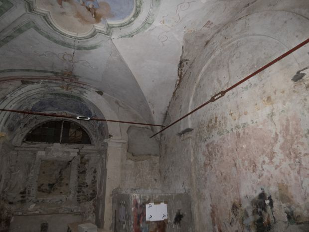 Stato di conservazione della Cappella Homodei prima dell'intervento